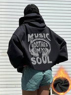 Moletom Music Soul Com Capuz E Forro Peluciado