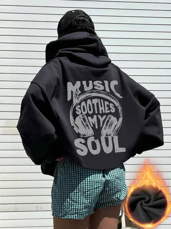 Moletom Music Soul Com Capuz E Forro Peluciado