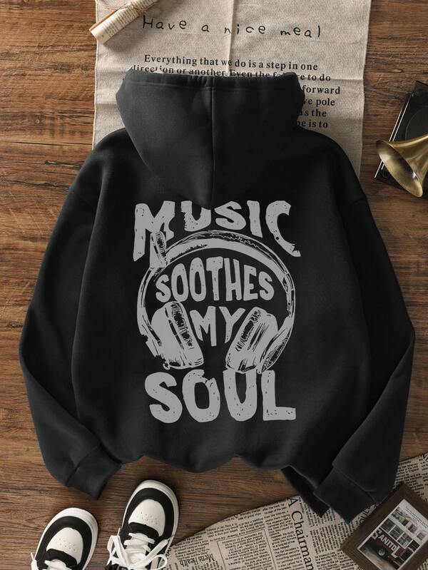 Moletom Music Soul Com Capuz E Forro Peluciado