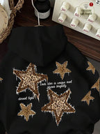 Moletom Oversized Star Leopard Streetwear
