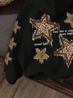 Moletom Oversized Star Leopard Streetwear