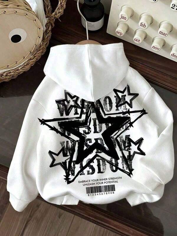 Moletom Com Capuz Star Graphic Streetwear