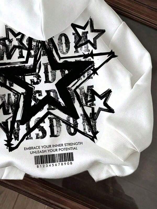 Moletom Com Capuz Star Graphic Streetwear