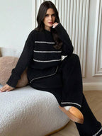 Conjunto Tricot Relaxed Fit Com Detalhes Minimalistas
