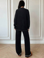 Conjunto Tricot Relaxed Fit Com Detalhes Minimalistas