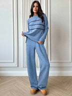 Conjunto Tricot Relaxed Fit Com Detalhes Minimalistas