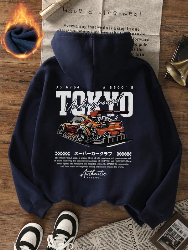 Moletom Tokyo Carro Esportivo Com Capuz Peluciado