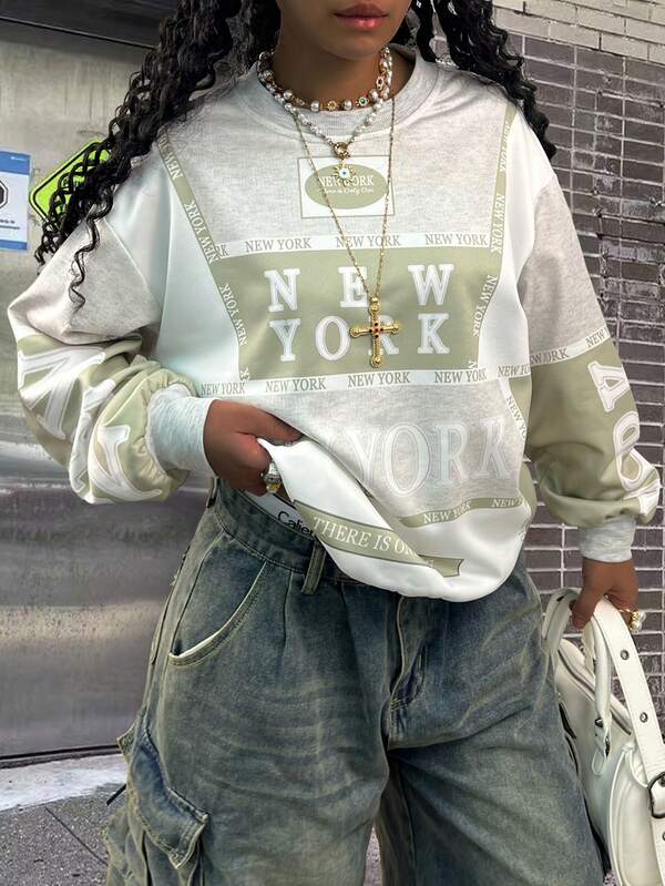 Moletom Oversized New York College Streetwear