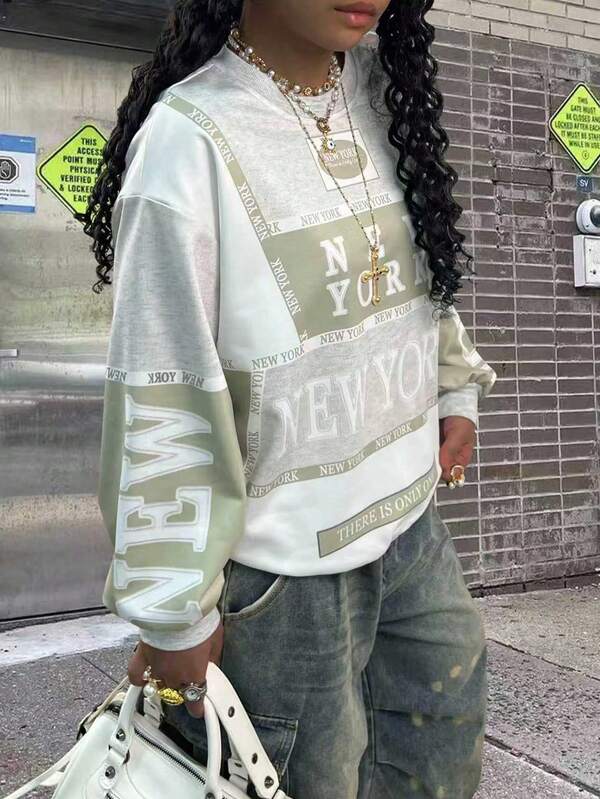 Moletom Oversized New York College Streetwear