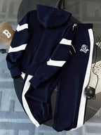 Conjunto Moletom Com Capuz Half Zip E Bordado Floral