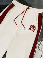Conjunto Moletom Com Capuz Half Zip E Bordado Floral