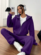Conjunto Moletom Com Zíper E Calça Jogger Oversized