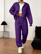 Conjunto Moletom Com Zíper E Calça Jogger Oversized