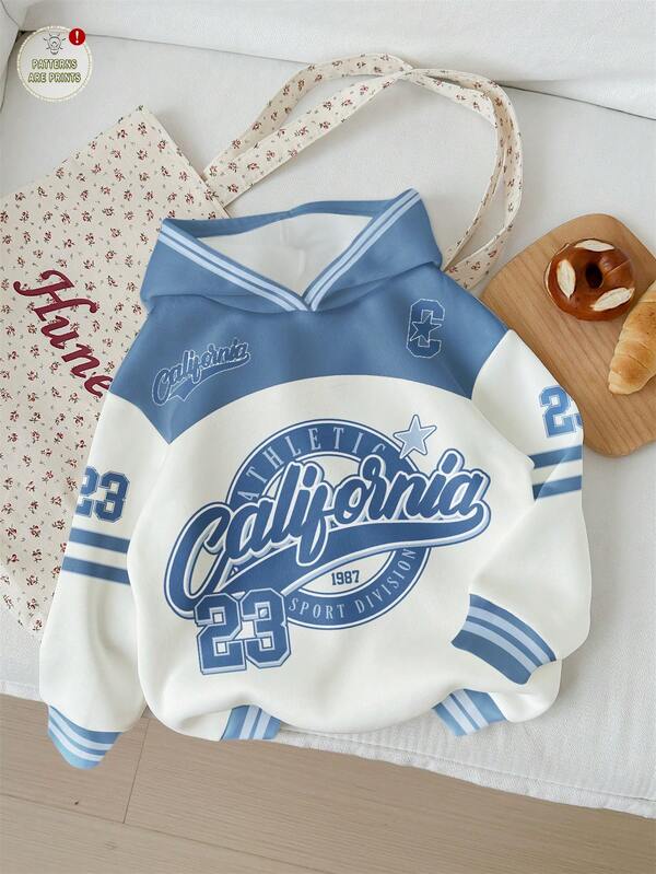 Moletom California College Com Capuz Estilo Varsity