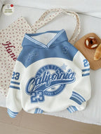 Moletom California College Com Capuz Estilo Varsity