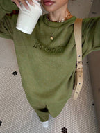 Conjunto Moletom Estonado Oversized Wide Leg Casual