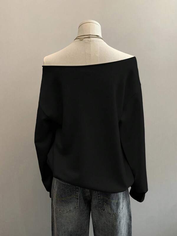 Moletom Ombro Caído Angel Wings Gothic Streetwear