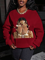 Moletom Oversized Estampa Fashion Streetwear