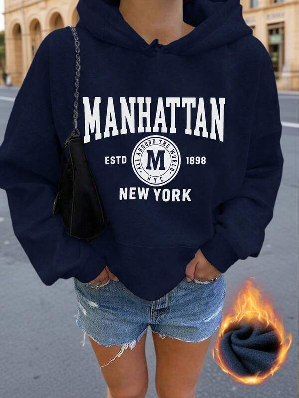 Moletom Manhattan New York Com Forro Peluciado