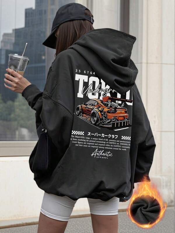 Moletom Tokyo Carro Esportivo Com Capuz Peluciado