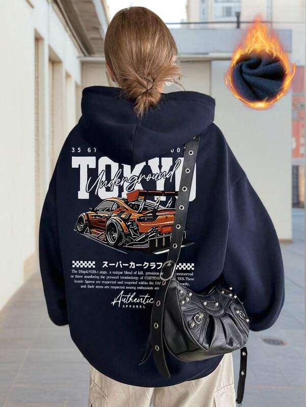Moletom Tokyo Carro Esportivo Com Capuz Peluciado