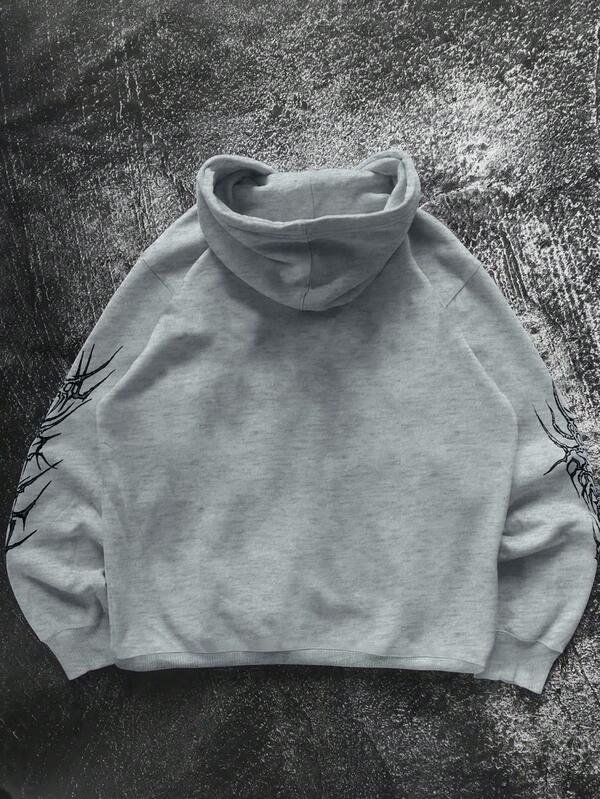 Moletom Oversized Lips Graphic Streetwear
