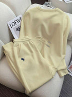 Conjunto Bordado Minimalista Com Moletom E Calça Jogger