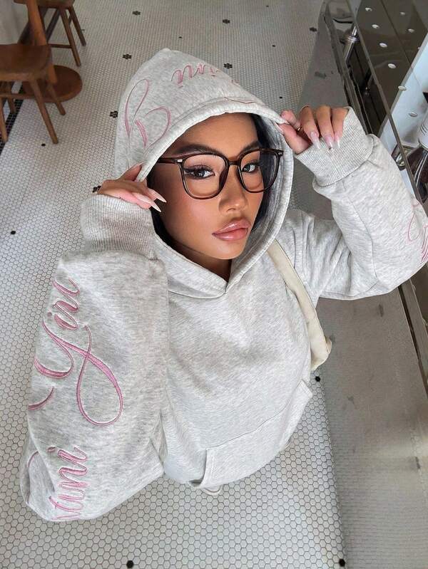 Moletom Oversized Script Hoodie Streetwear