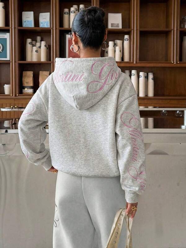 Moletom Oversized Script Hoodie Streetwear