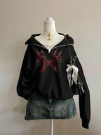 Moletom Ombro Caído Tribal Butterfly Streetwear