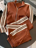Conjunto Esportivo Com Zíper E Listras Laterais