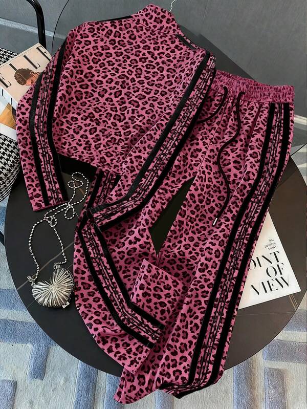 Conjunto Esportivo Com Zíper E Listras Laterais
