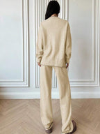 Conjunto Tricot Relaxed Fit Com Detalhes Minimalistas