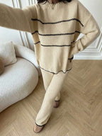 Conjunto Tricot Relaxed Fit Com Detalhes Minimalistas