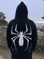 Moletom Com Capuz Spider Graphic Streetwear
