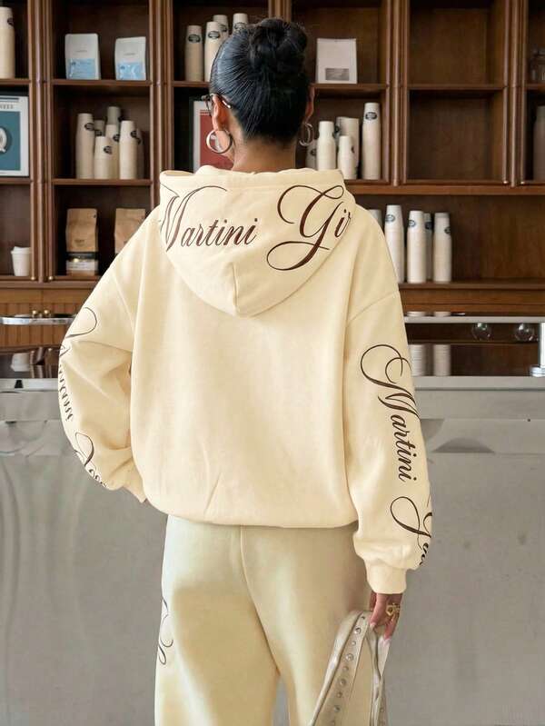 Moletom Oversized Script Hoodie Streetwear