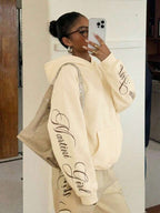 Moletom Oversized Script Hoodie Streetwear