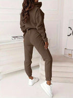 Conjunto Moletom Cropped Gola Alta Com Zíper Casual