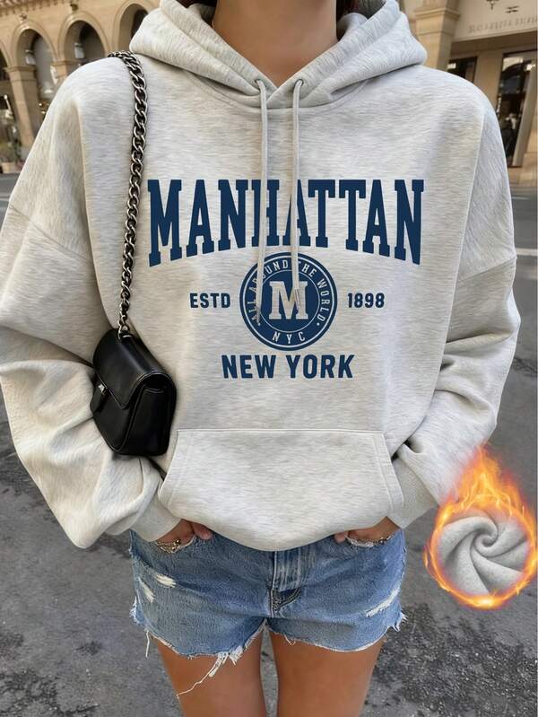 Moletom Manhattan New York Com Forro Peluciado