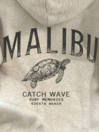 Moletom Malibu Com Estampa Tartaruga E Capuz Casual