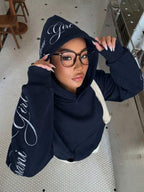 Moletom Oversized Script Hoodie Streetwear