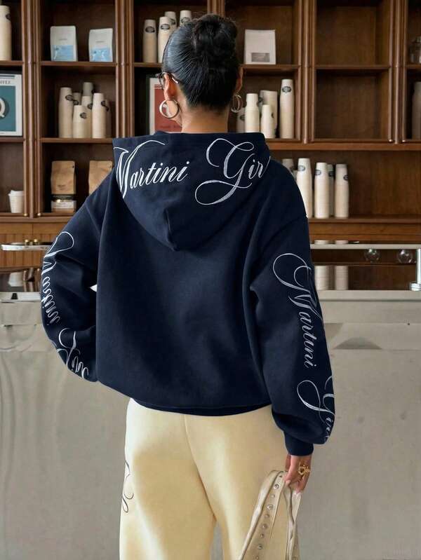 Moletom Oversized Script Hoodie Streetwear