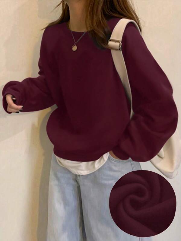 Moletom Oversized Bordado Minimalista Casual