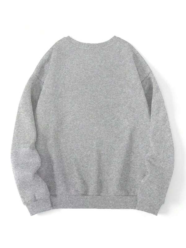 Moletom Oversized Bordado Minimalista Casual