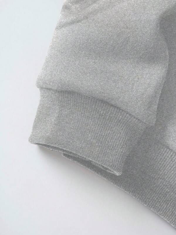 Moletom Oversized Bordado Minimalista Casual