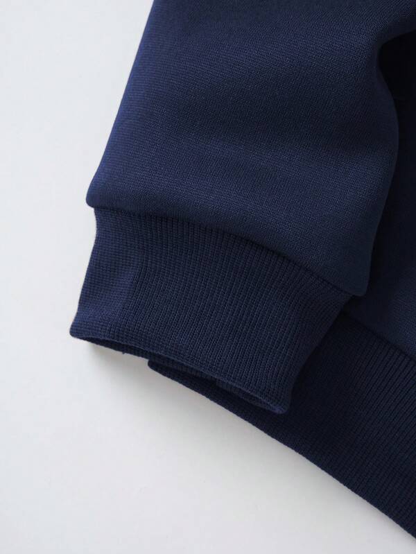 Moletom Oversized Bordado Minimalista Casual
