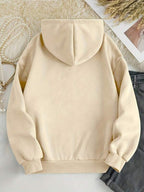 Moletom Estampa Gato Minimalista Com Capuz Oversized