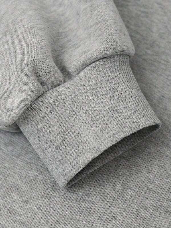Moletom Estampa Gato Minimalista Com Capuz Oversized