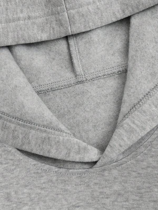 Moletom Estampa Gato Minimalista Com Capuz Oversized