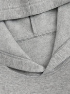 Moletom Estampa Gato Minimalista Com Capuz Oversized